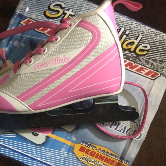 Starglide Size 11 Junior Girls Double Runner Beginner Figure Ice Skate Pink NWOT - Picture 2 of 4